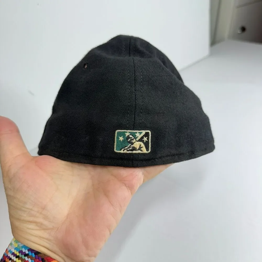 Vtg Lynchburg Hillcats Cap‎ Sz 7 1/2 Made USA New Era 5950 Pro Wool MILB Fitted